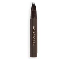 Image of Revolution Micro Brow Pen Triple Edge Tip Microblading Effect Light Brown BOXED