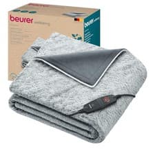 Image of BEURER HD75 Nordic Grey Green Planet Electric Heated Blanket 180x130cm 6 Temp