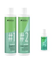Image of Indola Repair Shampoo 300ml & Conditioner 300ml & Split End Serum 100ml