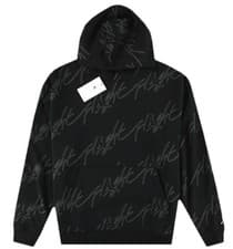 Image of Nike Jordan Jordan Essentials All Over Print Hoodie In Black Size M FB7318-010