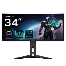 Image of GIGABYTE MO34WQC2 34" OLED WQHD Curved Gaming Monitor - 3440 x 1440, 240Hz, 0.03