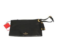 Image of New with tags Valentino Garavani Women's Black Leather Large Clutch Bag