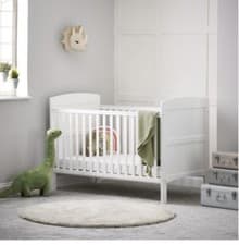 Image of Obaby Grace Cot Bed - White luxury Cot