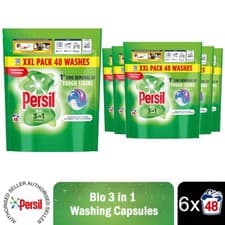Image of Persil XXL 3 in 1 Washing Capsules Bio with Lasting Freshness 48 Washes, 6 Pack
