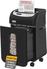 Image of VidaTeco Cross Cut Paper Shredder Heavy Duty, Cross-Cut-20 sheet, Black