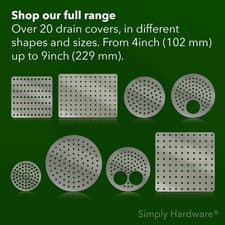 Image of Stainless Steel Drain Cover Square 9X9 – 100 Hole Outdoor Protector