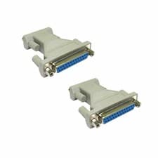 Image of 2 x Serial Port Adapter Converter RS232 Gender Changer DB9 Female to DB25 F-F