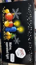 Image of 300 MAINS OPERATEDLED Christmas LIGHTS LED WITH BLACK CABLE 25M 12W