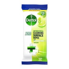 Image of Dettol Antibacterial Cleansing Surface Wipes Lime & Mint 110 Wipes