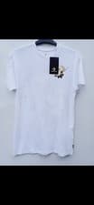 Image of Converse White Flower Short Sleeved T-shirt 100% Cotton Size XS Bnwt
