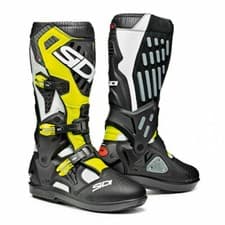 Image of NEW SIDI ATOJO SRS BOOTS WHITE BLACK YELLOW CE OFF ROAD MOTOCROSS ENDURO MX ATV
