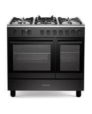 Image of KENWOOD CK601G 90 cm Gas Range Cooker – Matt Black & Chrome
