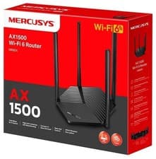 Image of Mercusys AX1500 Dual-Band Wi-Fi 6 Router Black MR60X - OFDMA and MU-MIMO