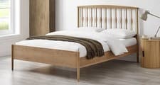 Image of Real Oak Wood Wooden Bed Frame.Spindle,4ft6 Double, 5ft King,6ft Superking