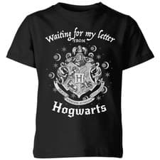 Image of Harry Potter Waiting For My Letter From Hogwarts Tee Kids | Official | Black