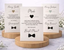 Image of Will You Be My Best Man Card Usher Groomsman Page Boy Ring Bearer Request Card