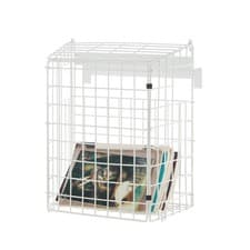Image of White Letterbox Cage No Screws Needed Door Mail Box Post Letter Catcher