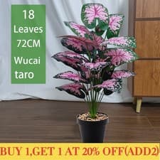 Image of Large Artificial Palm Tree in Pot Fake Plant Outdoor Garden Home Office Decors