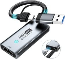 Image of USB 3.0 Video Capture Card HDMI 2K 30fps/1080p 60fps Streaming & Gaming; 100W PD