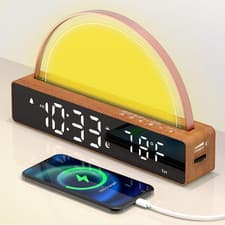 Image of Sunrise Alarm Clock Wake-Up Light, White Noise, Touch Night Lamp, Temp