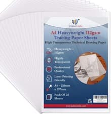 Image of A4 Tracing Paper Sheets Printable Tracing Paper Acid Free 63gms 90gsm 112gsm