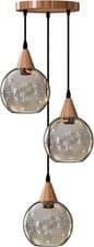 Image of Vintage Pendant Ceiling Light Globe Glass Shade E27 Kitchen Cluster Chandelier