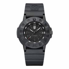 Image of Luminox 43mm Watch Navy SEAL 3000 Series Black/Black Dial Black PU Strap