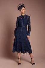 Image of Coast Navy Midi Dress Womens Occasion Dresses