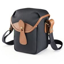Image of Billingham 72 Camera Bag - Black Canvas / Tan Leather