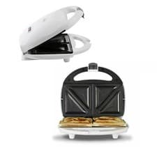 Image of Tower Presto 2 Slice Toasted Sandwich Maker White Compact Storage Easy Clean