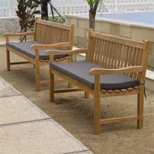 Image of Classic 3-Seater Teak Garden Bench