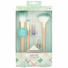 Image of Ecotools Glossy Finish MakeUp Brush Set Jade Infused Vegan Valentines Day Gift