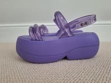 Image of Melissa Airbubble cartoon platform heel lilac jelly sandals vegan BNWOT 37EU/4UK
