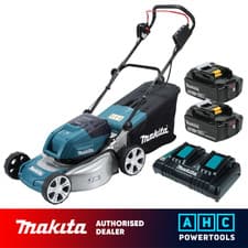 Image of Makita DLM460PT2 Twin 18V/36V LXT Cordless 460mm Lawn Mower 2 X 5.0Ah Batts