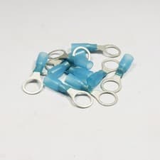 Image of Heat Shrink BLUE 10.5mm RING Terminals Heatshrink Connector Wire Adhesive Splice