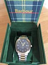 Image of BARBOUR GENUINE GENTS BEACON TWO TONE  WATCH MODEL BB018SLTT RRP £200 BOXED