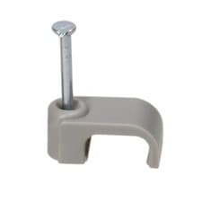 Image of 6mm grey Cable Clip Twin Earth Wire Clips - 25's