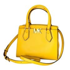 Image of MICHAEL KORS MOTT MEDIUM SATCHEL SHOULDER CROSSBODY BAG CITRUS