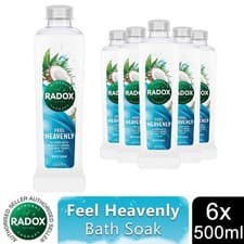 Image of Radox Mineral Therapy Bath Soak Feel Heavenly with Minerals & Herbs 500ml, 6 Pk