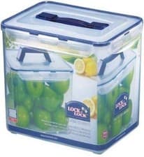 Image of LocknLock 12L Rectangular Food Storage Container with Freshness Tray Clear/Blue