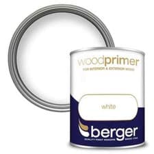 Image of Berger Wood Primer White Paint 750ml