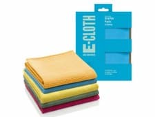 Image of E-Cloth Starter Cleaning Pack, Microfibre, Assorted Colours, 5 Cloth Set, 1 Pack