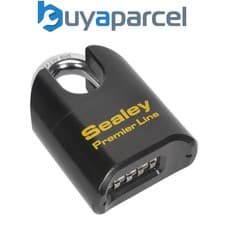 Image of Sealey PL603S Premier™ Steel Body Combination Padlock Shrouded Shackle 62m