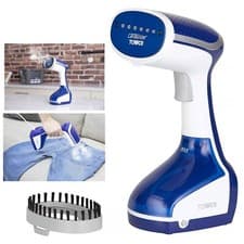 Image of TOWER Clothes Garment Steamer Ceraglide Blue White Clothing Ironing T22014BLU