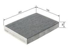 Image of Bosch Cabin Air Filter (Pollen Filter) fits Renault Trafic III Platform 2023 on