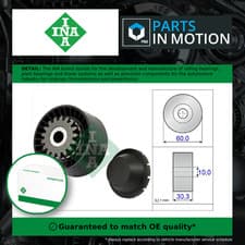 Image of Aux Belt Tensioner fits RENAULT CLIO Mk3, Mk4 1.2 2005 on Drive V-Ribbed INA New