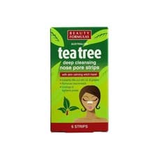 Image of x4 Beauty Formulas Tea Tree Deep Cleansing Nose Pore Strips 6pcs