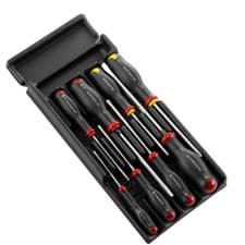 Image of Facom MOD.AT1 8 Piece Protwist Slotted and Phillips Screwdriver Set In Module