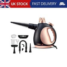 Image of Tower THS10 Handheld Steam Cleaner with 9 Accessories, 250ml Water Tank, 3 Minut