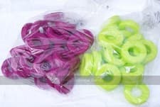 Image of Pack of 42 spare disks for Mega 4 in a Line (purple and light green) (UK)